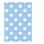 Polka Dots - White on Baby Blue Large Garden Flag (Two Sides)