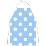 Polka Dots - White on Baby Blue Full Print Apron