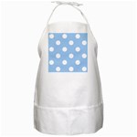 Polka Dots - White on Baby Blue BBQ Apron