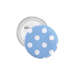 Polka Dots - White on Baby Blue 1.75  Button