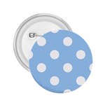 Polka Dots - White on Baby Blue 2.25  Button