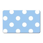 Polka Dots - White on Baby Blue Magnet (Rectangular)