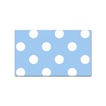 Polka Dots - White on Baby Blue Sticker (Rectangular)