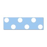 Polka Dots - White on Baby Blue Sticker (Bumper)