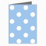 Polka Dots - White on Baby Blue Greeting Card