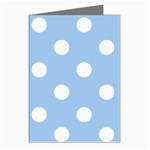 Polka Dots - White on Baby Blue Greeting Cards (Pkg of 8)