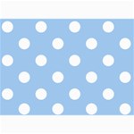 Polka Dots - White on Baby Blue 5  x 7  Photo Cards