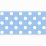Polka Dots - White on Baby Blue 4  x 8  Photo Cards