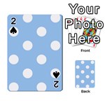 Polka Dots - White on Baby Blue Playing Cards 54 Designs