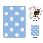 Polka Dots - White on Baby Blue Playing Cards Single Design