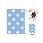 Polka Dots - White on Baby Blue Playing Cards (Mini)