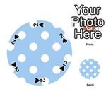 Polka Dots - White on Baby Blue Playing Cards 54 (Round)