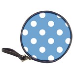 Polka Dots - White on Iceberg Blue Classic 20-CD Wallet