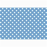 Polka Dots - White on Iceberg Blue Collage 12  x 18 