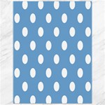 Polka Dots - White on Iceberg Blue Canvas 12  x 16 