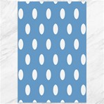 Polka Dots - White on Iceberg Blue Canvas 12  x 18 