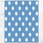 Polka Dots - White on Iceberg Blue Canvas 16  x 20 