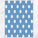 Polka Dots - White on Iceberg Blue Canvas 18  x 24 