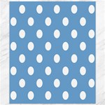 Polka Dots - White on Iceberg Blue Canvas 20  x 24 