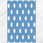 Polka Dots - White on Iceberg Blue Canvas 20  x 30 
