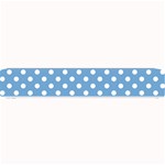 Polka Dots - White on Iceberg Blue Small Bar Mat