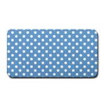 Polka Dots - White on Iceberg Blue Medium Bar Mat