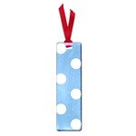 Polka Dots - White on Iceberg Blue Small Book Mark