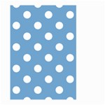 Polka Dots - White on Iceberg Blue Large Garden Flag (Two Sides)