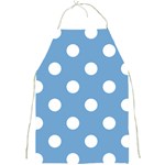 Polka Dots - White on Iceberg Blue Full Print Apron