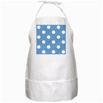 Polka Dots - White on Iceberg Blue BBQ Apron