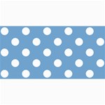 Polka Dots - White on Iceberg Blue 4  x 8  Photo Cards