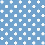 Polka Dots - White on Iceberg Blue ScrapBook Page 8  x 8 