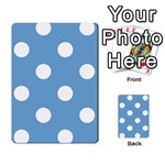 Polka Dots - White on Iceberg Blue Multi-purpose Cards (Rectangle)