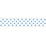 Polka Dots - Iceberg Blue on White Flano Scarf (Large)