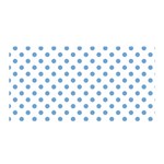 Polka Dots - Iceberg Blue on White Satin Wrap