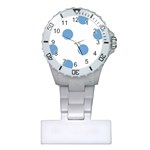 Polka Dots - Iceberg Blue on White Nurses Watch