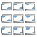 Polka Dots - Iceberg Blue on White 9mm Italian Charm (9 pack)