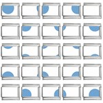 Polka Dots - Iceberg Blue on White 9mm Italian Charm (25 pack)