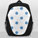 Polka Dots - Iceberg Blue on White Backpack Bag