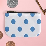 Polka Dots - Iceberg Blue on White Mini Coin Purse