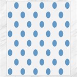 Polka Dots - Iceberg Blue on White Canvas 8  x 10 