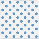 Polka Dots - Iceberg Blue on White Canvas 20  x 20 