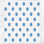 Polka Dots - Iceberg Blue on White Canvas 20  x 24 