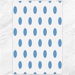 Polka Dots - Iceberg Blue on White Canvas 20  x 30 