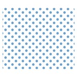 Polka Dots - Iceberg Blue on White Double Sided Flano Blanket (Small)