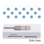 Polka Dots - Iceberg Blue on White Memory Card Reader (Stick)