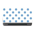 Polka Dots - Iceberg Blue on White Memory Card Reader with CF