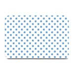 Polka Dots - Iceberg Blue on White Plate Mat