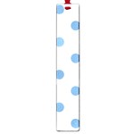 Polka Dots - Iceberg Blue on White Large Book Mark