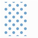 Polka Dots - Iceberg Blue on White Large Garden Flag (Two Sides)